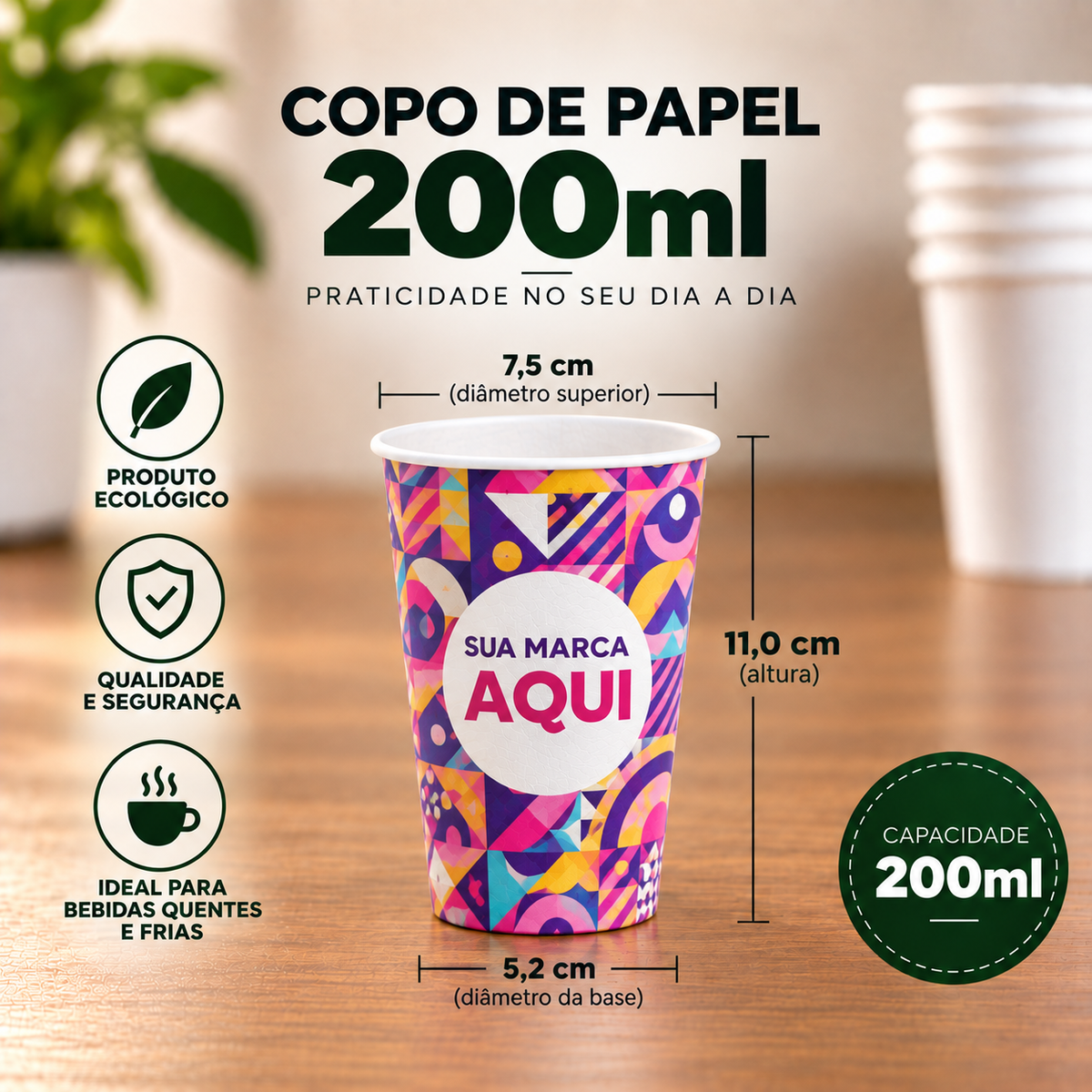 COPOS DE PAPEL PERSONALIZADOS