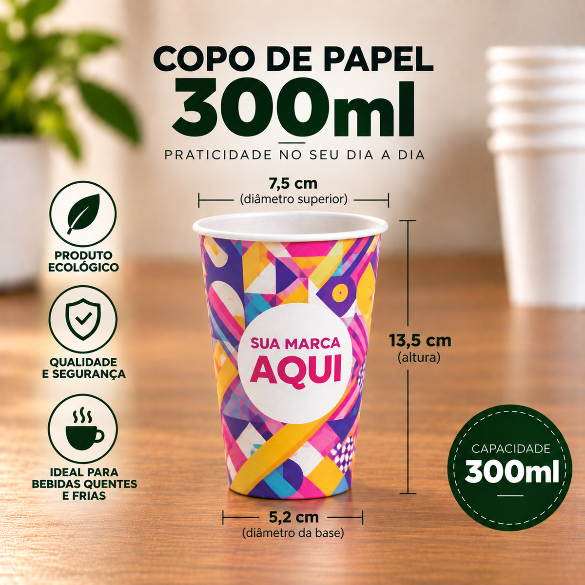 COPOS DE PAPEL PERSONALIZADOS