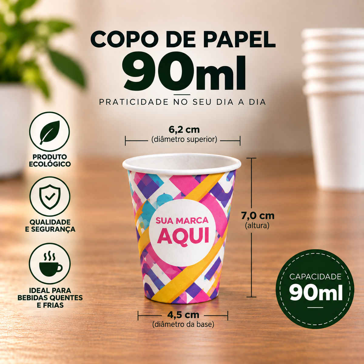COPOS DE PAPEL PERSONALIZADOS