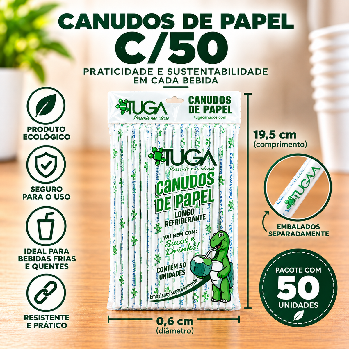 CANUDO LONGO REFRIGERANTE C/50