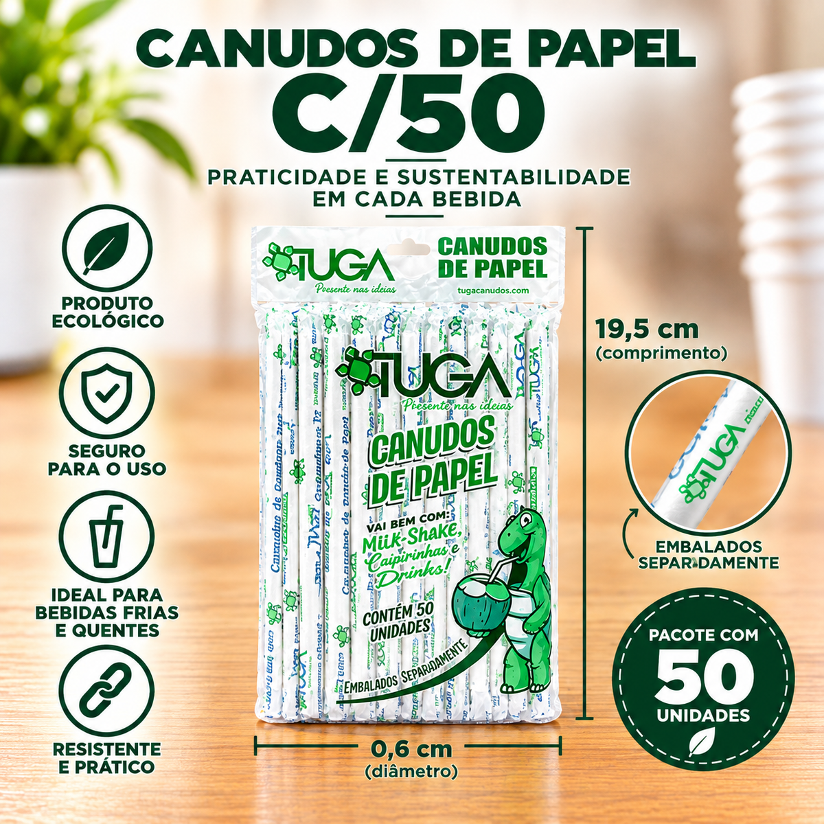 CANUDO DE MILK-SHAKE C/ 50